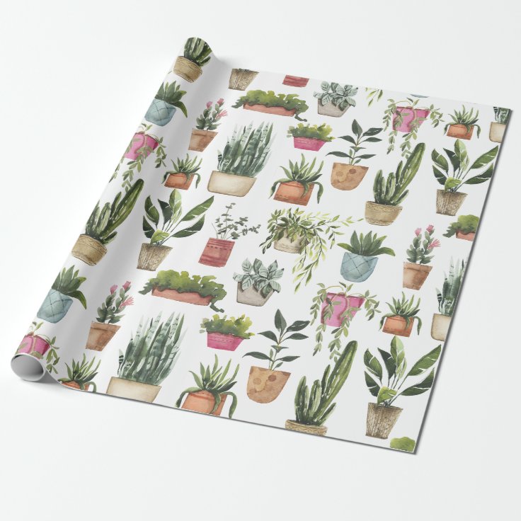 Home Plants Wrapping Paper | Zazzle