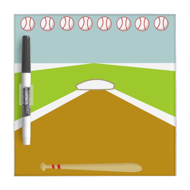 Home Plate Baseball  Dry Erase Board (Front)
