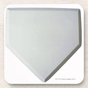 Home plate beverage coaster