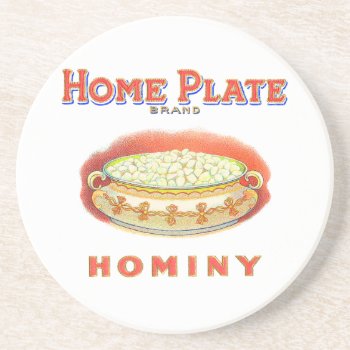 Home Plate Hominy Grits Drink Coaster by pjwuebker at Zazzle