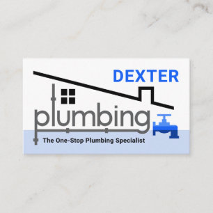 Home Plumbing Faucet Pipeline Plumber Service Business Card