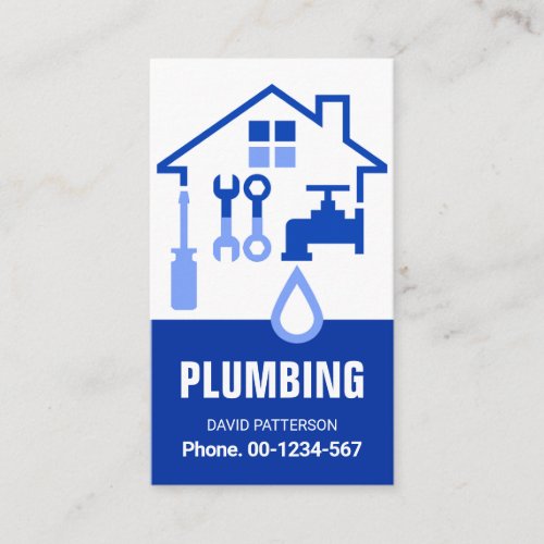 Home Plumbing Repair Tools Frame Business Card