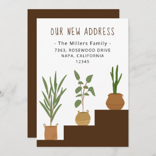 Home Potted Plants New Address Moving Announcement