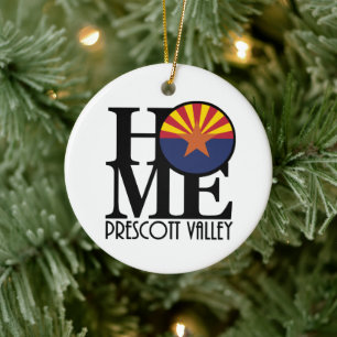 HOME Prescott Valley Arizona Ceramic Ornament