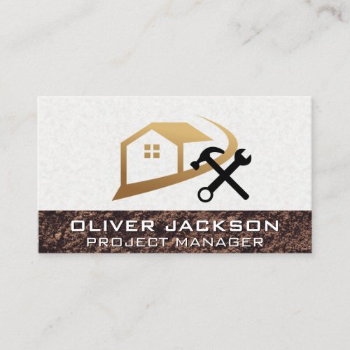 Home Property Logo  Construction Tools Business Card