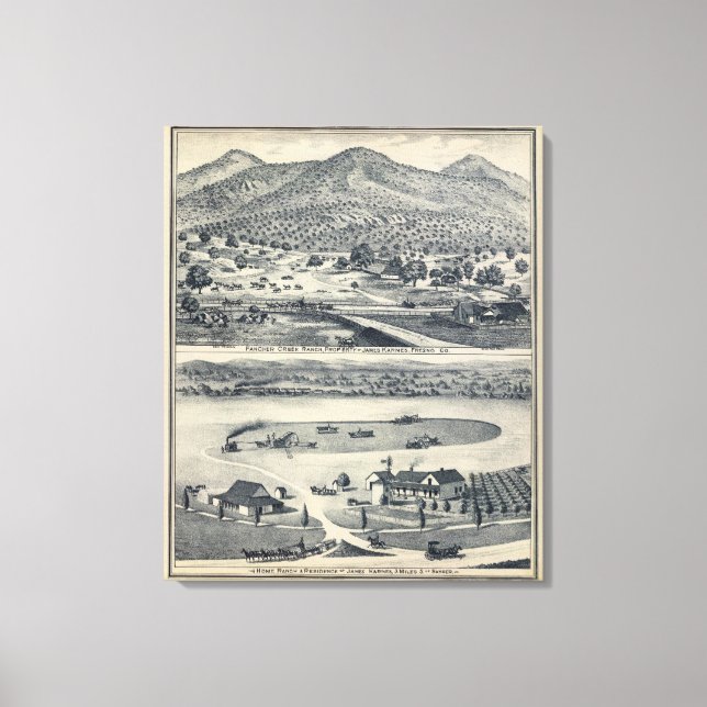 Home Ranches in Fresno, California Canvas Print (Front)