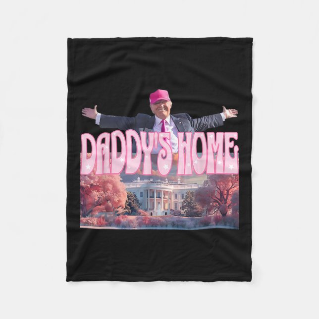 Home Real Donald Pink Preppy Edgy Good Man Trump  Fleece Blanket (Front)