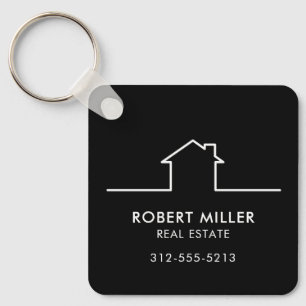 Home Real Estate Realtor Promotional QR Code Keychain