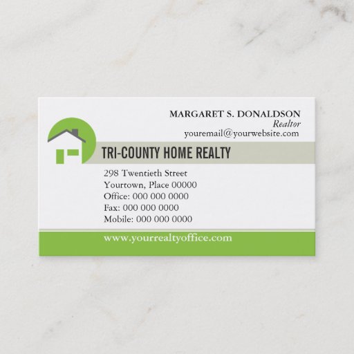 Customizable Home Realtor Business Card