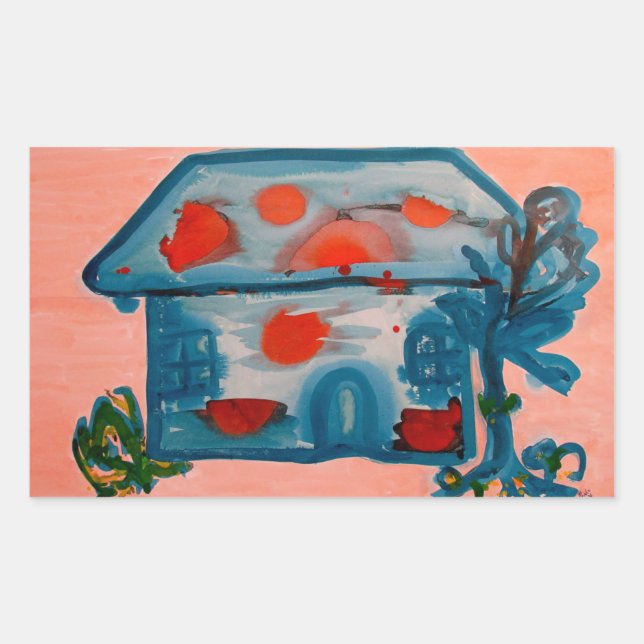 home rectangle sticker (Front)