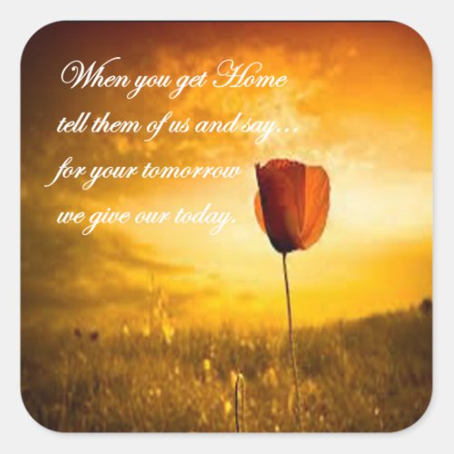 Home Remembrance Day Stickers