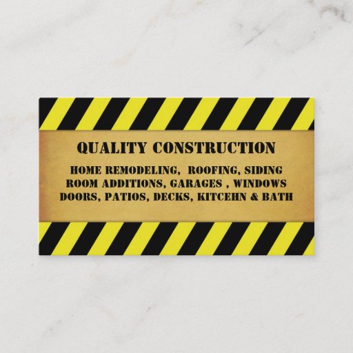 Customizable Home Remodeling Construction Business Card Templates