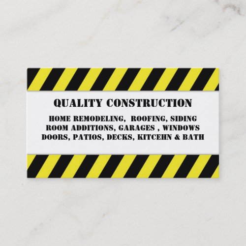Home Remodeling Construction Business Card