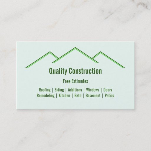 Customizable Home Remodeling / Construction Business Card