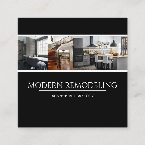 Home Remodeling Contractor Construction Square Business Card