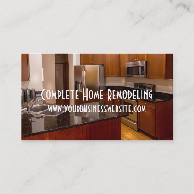 Home remodeling Mill-work Construction Business Card (Front)