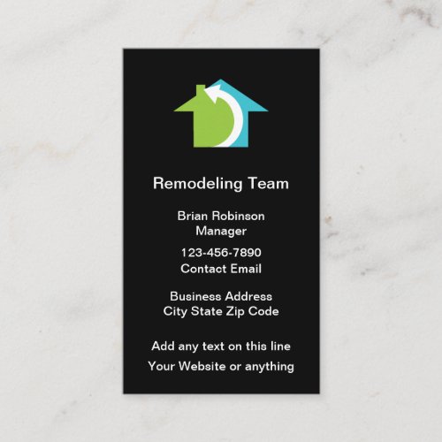 Home Remodeling Modern Business Cards