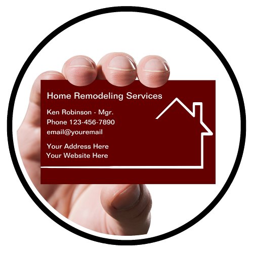 Home Remodeling Modern Business Cards