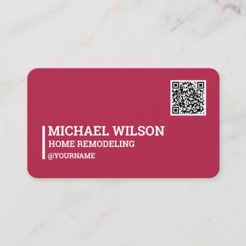 Home Remodeling QR Code Business Card