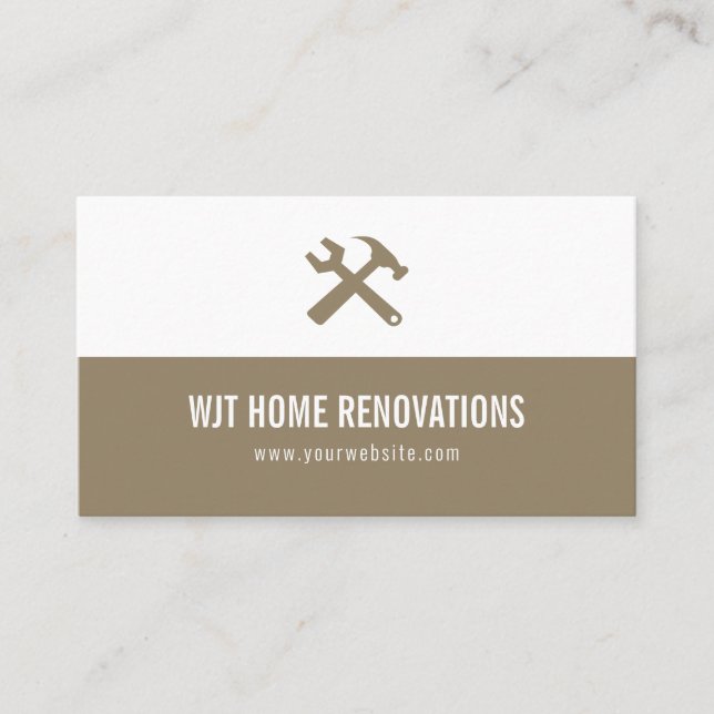 Home Remodeling Renovation Business Card (Front)