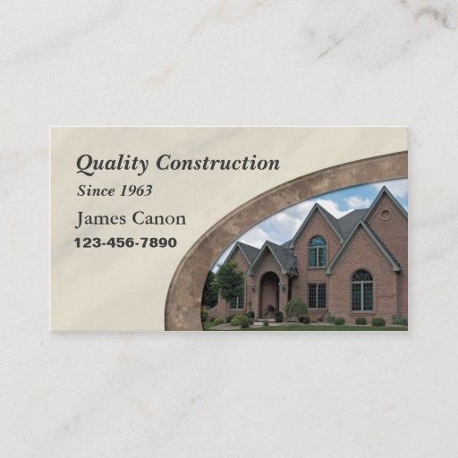 Customizable Home Remoldling or Construction Business Card