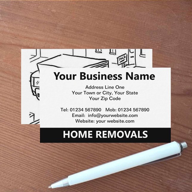 Home Removals Cartoon Business Card (Creator Uploaded)