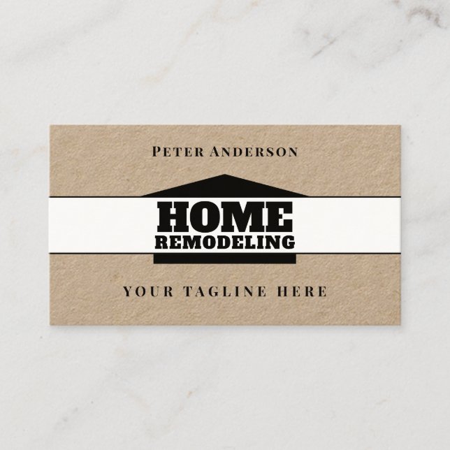 Home renovation and construction business card (Front)