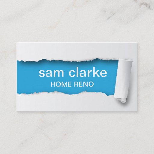 Customizable Home Renovation Business Card