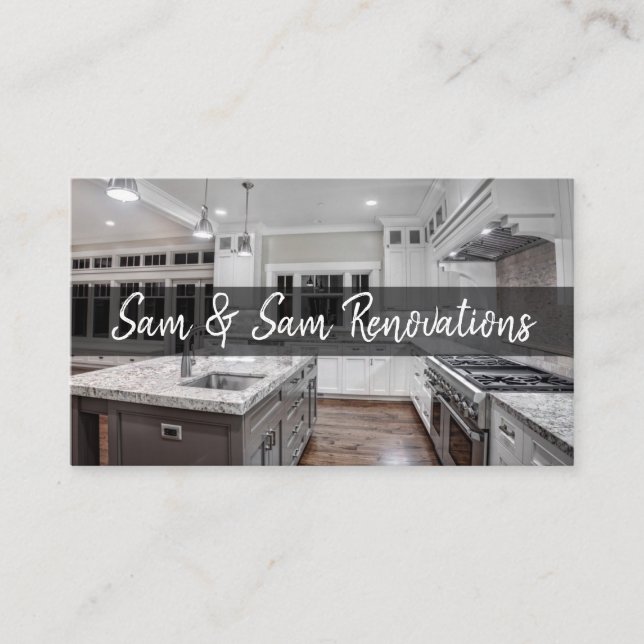 Home Renovation & Remodel Business Card (Front)