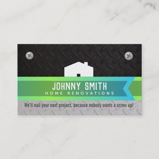 Home Renovation Slogans Business Cards (Front)