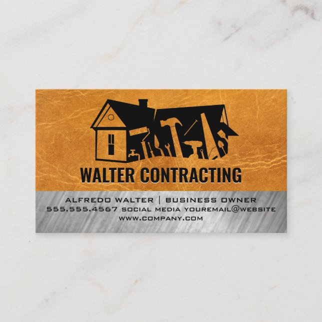 Home Renovation Tools | Carpentry Business Card (Front)