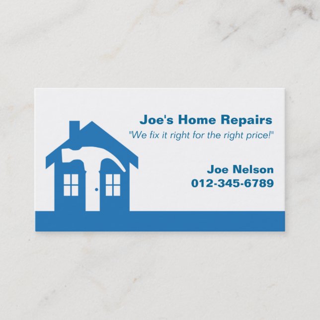 Home Repair/ Blue Business Card (Front)