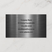 Home Repair Construction Services | Metal Business Card (Back)
