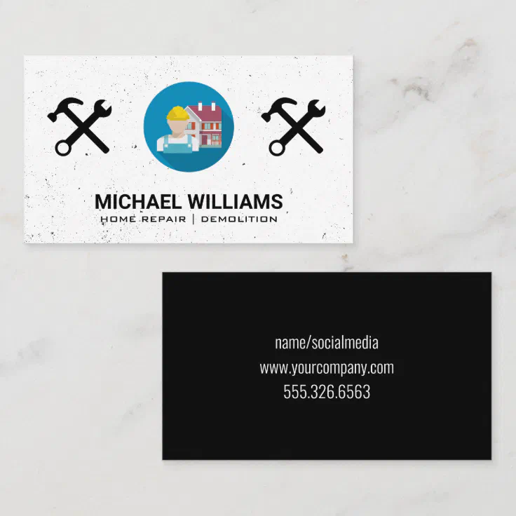 Home Repair | Construction | Tools Business Card | Zazzle