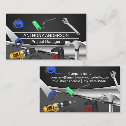 Home Repair Construction Tools Business Card Zazzle