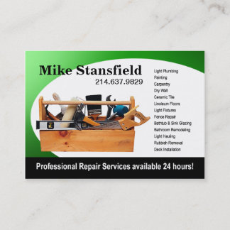 Home Repair Handyman Business Card