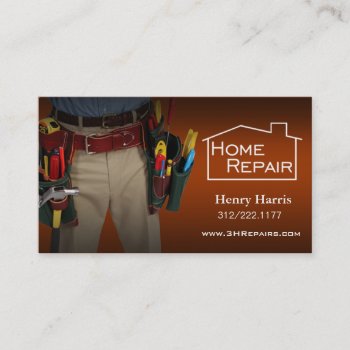 Home Repair Handyman Business Card by StylishBusinessCards at Zazzle