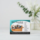 Home Repair Handyman Business Card (Standing Front)