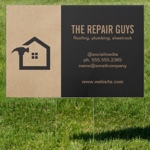 Home Repair  Handyman  Construction Business Car Sign