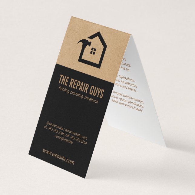 Home Repair | Handyman | Construction Business Card (Front)