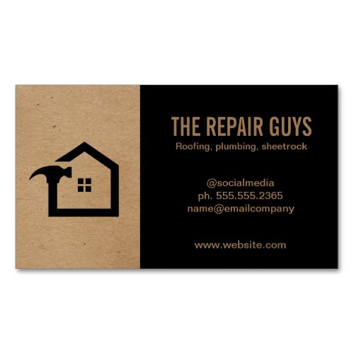 Home Repair  Handyman  Construction Business Card Magnet
