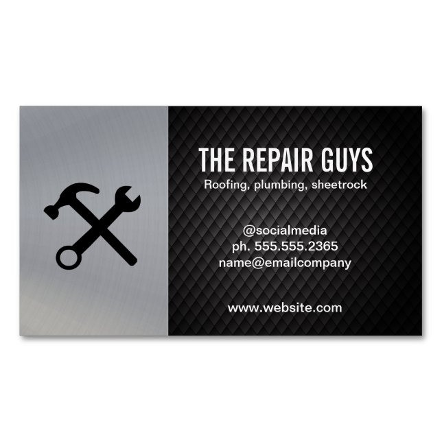 Home Repair | Handyman | Construction Business Card Magnet (Front)