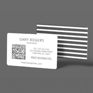 Home Repair Handyman QR Code Business Card