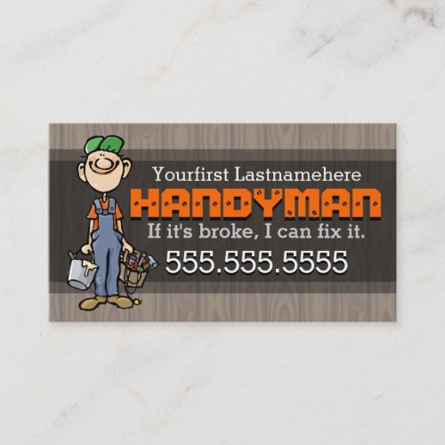 Home RepairHandymanRemodelingCarpenterPainter Business Card