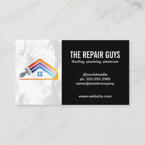 Home Repair Logo  Appliance Repairman Business Card