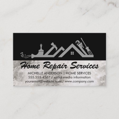 Home Repair Maintenance Building Services Business Card