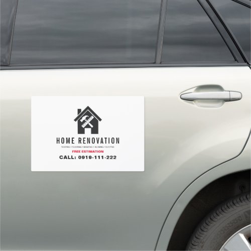 Home Repair Renovation Services Promotional  Car Magnet