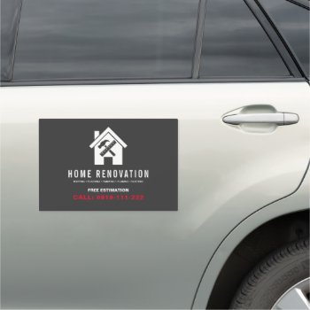 Home Repair Renovation Services Promotional Car Magnet by riverme at Zazzle