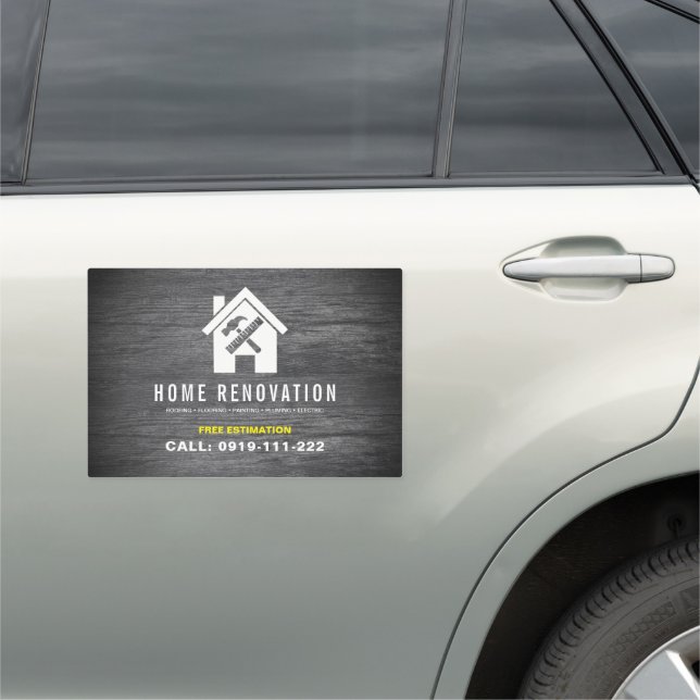 Home Repair Renovation Services Promotional Car Magnet (In Situ)