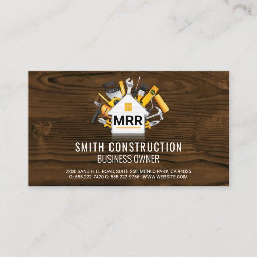 Home Repair Tools  Monogram Business Card